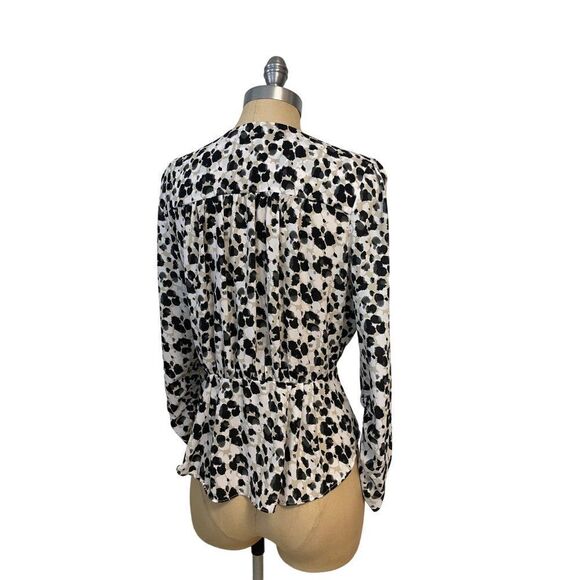 Cabi Animal Print “Rosette” Peplum Top Small - Picture 4 of 6